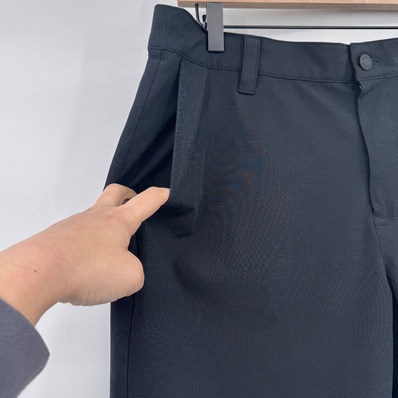Banana Republic Shorts Men 36 Black Lightweight Stretch Elastic Flat Front Golf - Picture 2 of 12